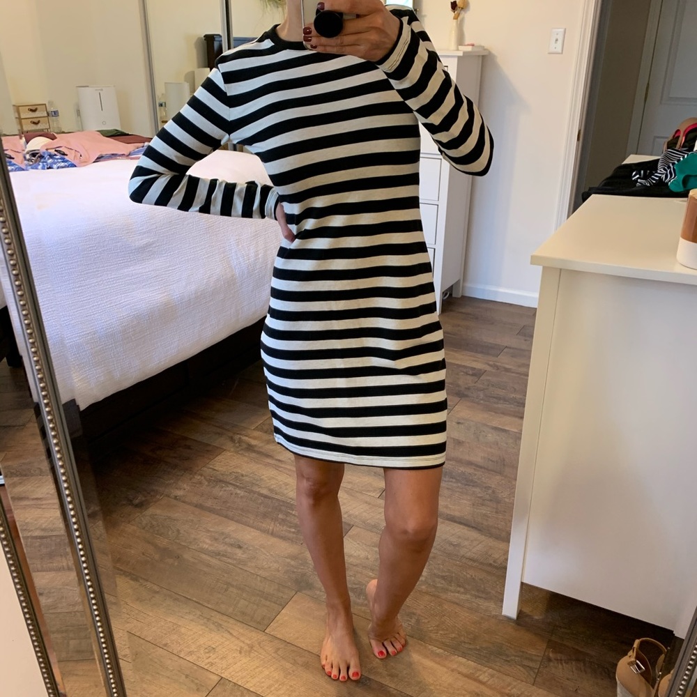 NWT striped body con dress